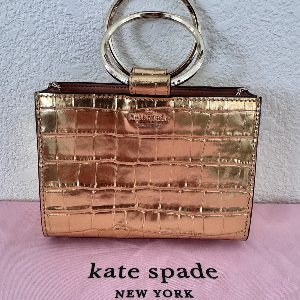 Kate Spade Gold White Rock Road Luxe Mini Sam